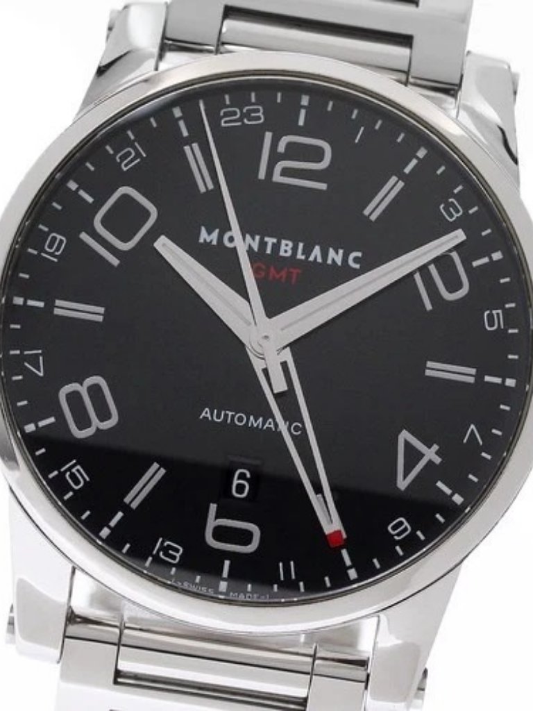 Montblanc Time Walker 7081 Date Gmt Black Dial Automatic Mens Watch959465